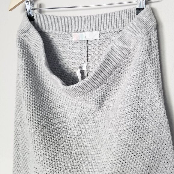 Free People Beach Hailee Knit High Rise Cropped Wide Leg Pants Light Gray Size L - Picture 13 of 15